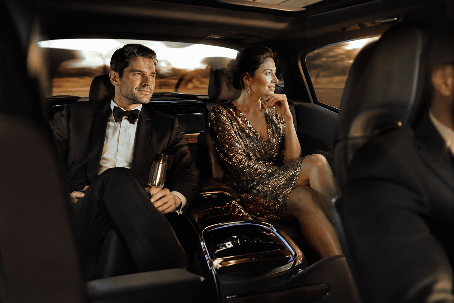 Luxury sedan for elegant event transportation