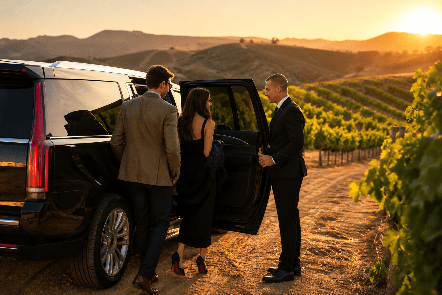 Private luxury wine tour transportation