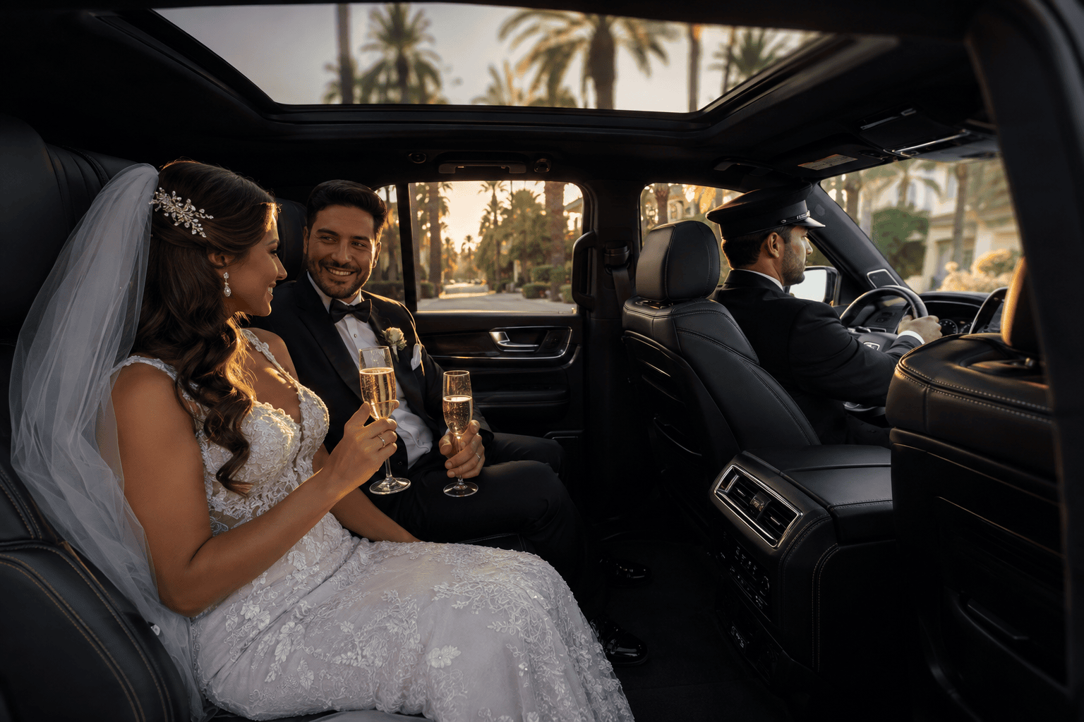 Luxury wedding transportation