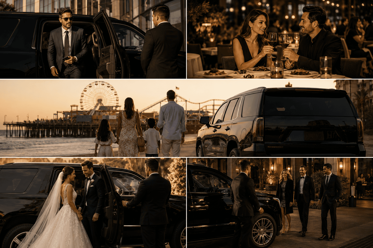 Hourly chauffeur service for weddings and special events